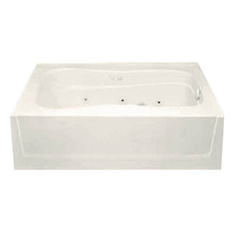 Aquatic Three Wall Alcove Whirlpool Bathtubs item AC003085-R-WPV-BI