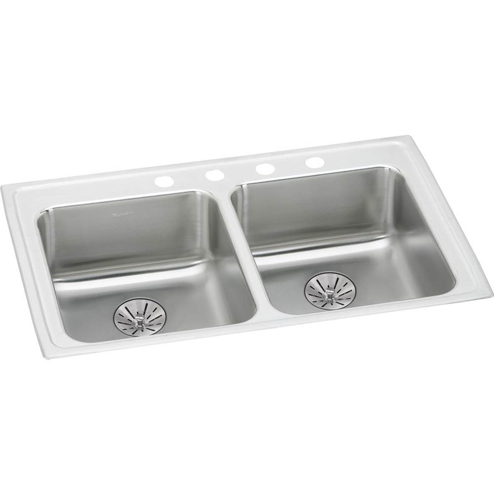 Elkay Drop In Double Bowl Sink Kitchen Sinks item LRAD331965PD2