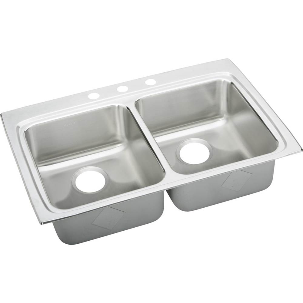 Elkay Drop In Double Bowl Sink Kitchen Sinks item LRADQ3322552