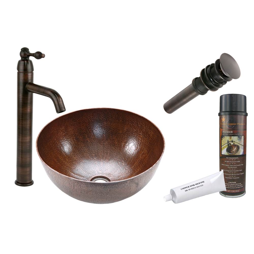 Premier Copper Products  Bathroom Sink And Faucet Combos item BSP1_VR15BDB