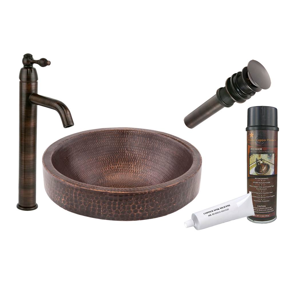 Premier Copper Products  Bathroom Sink And Faucet Combos item BSP1_VR15SKDB
