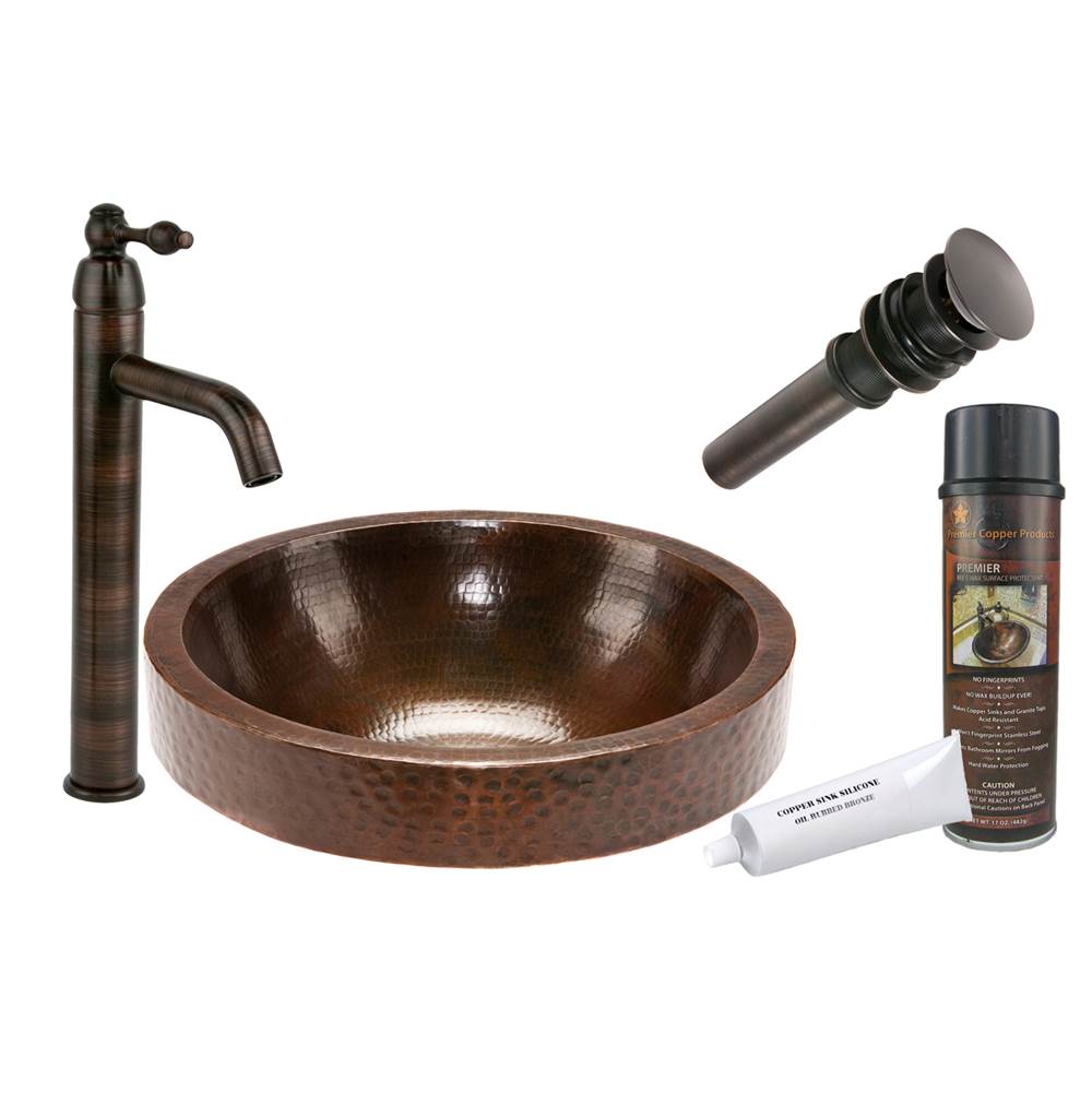 Premier Copper Products  Bathroom Sink And Faucet Combos item BSP1_VR17SKDB