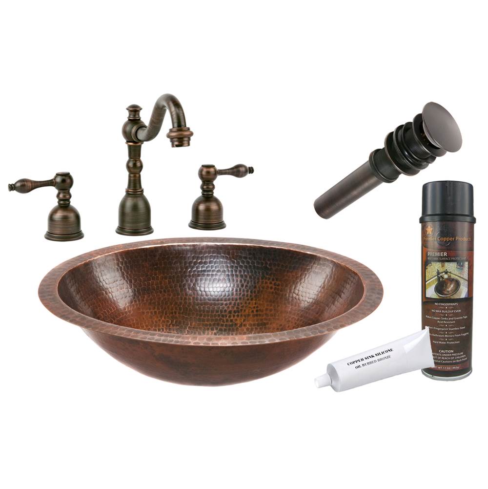 Premier Copper Products  Bathroom Sink And Faucet Combos item BSP2_LO19FDB