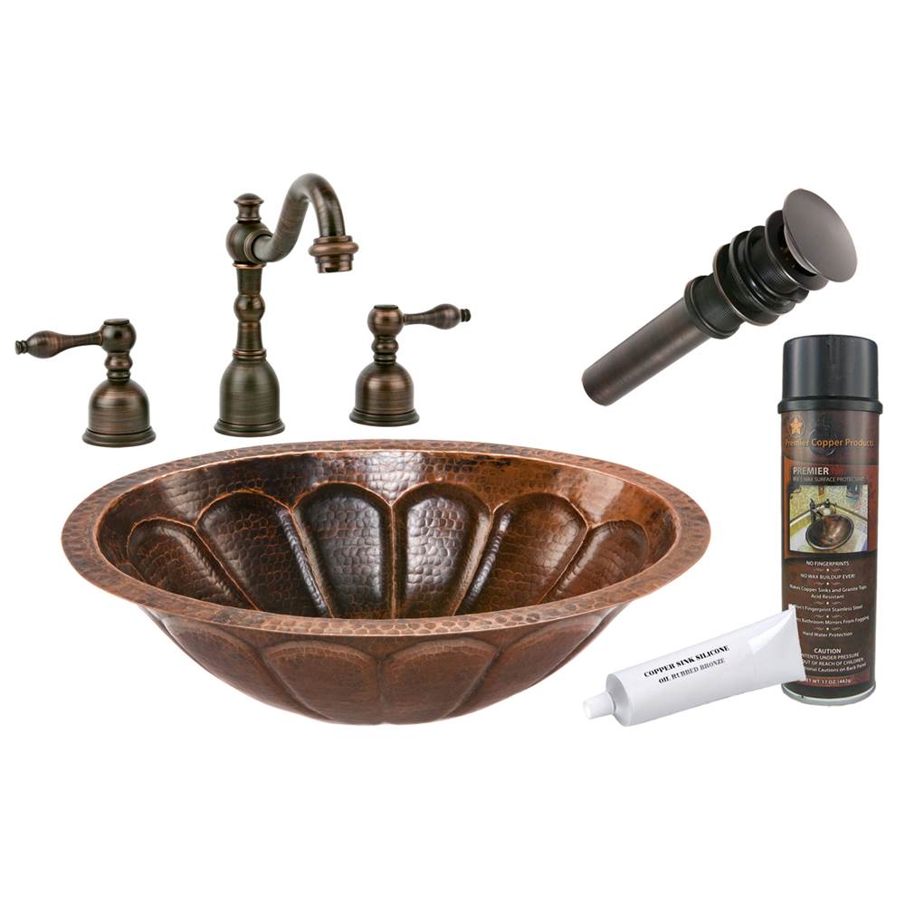 Premier Copper Products  Bathroom Sink And Faucet Combos item BSP2_LO19FSBDB