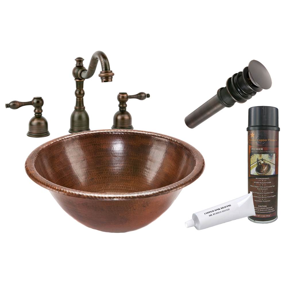 Premier Copper Products  Bathroom Sink And Faucet Combos item BSP2_LR17RDB