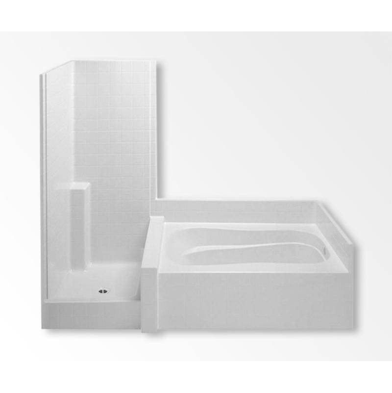 Aquatic Tub And Shower Suites Soaking Tubs item AC003448-L-TO-WH