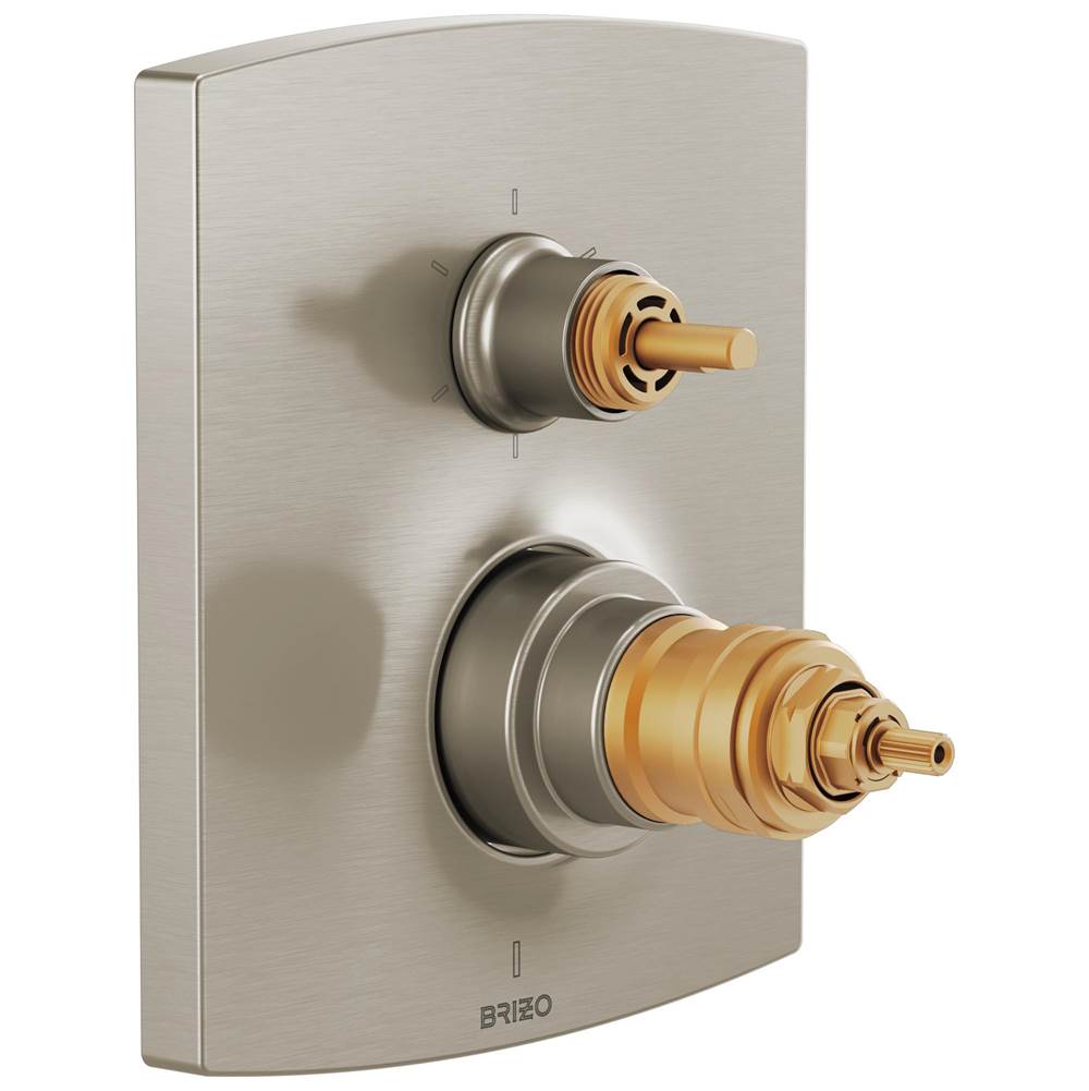 Brizo Thermostatic Valve Trims With Integrated Diverter Shower Faucet Trims item T75606-NKLHP