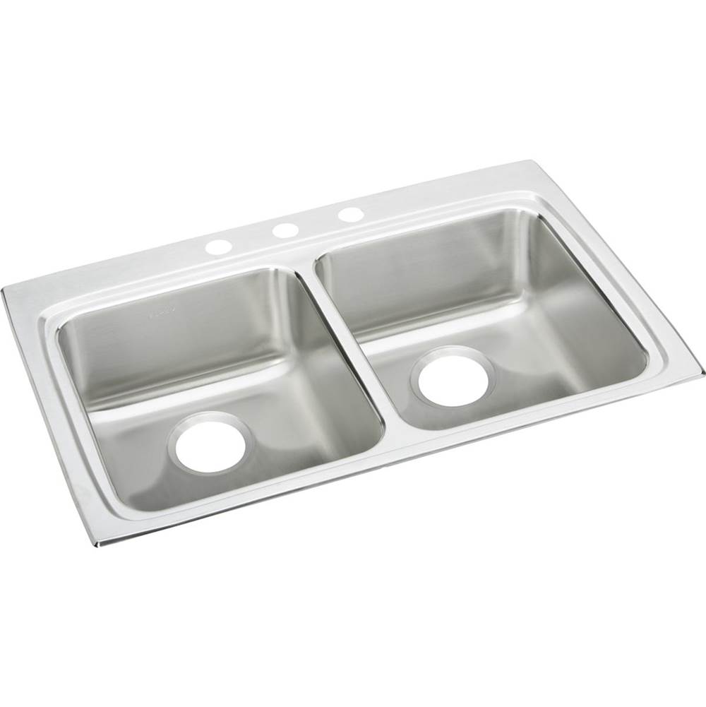 Elkay Drop In Double Bowl Sink Kitchen Sinks item LRAD3322501